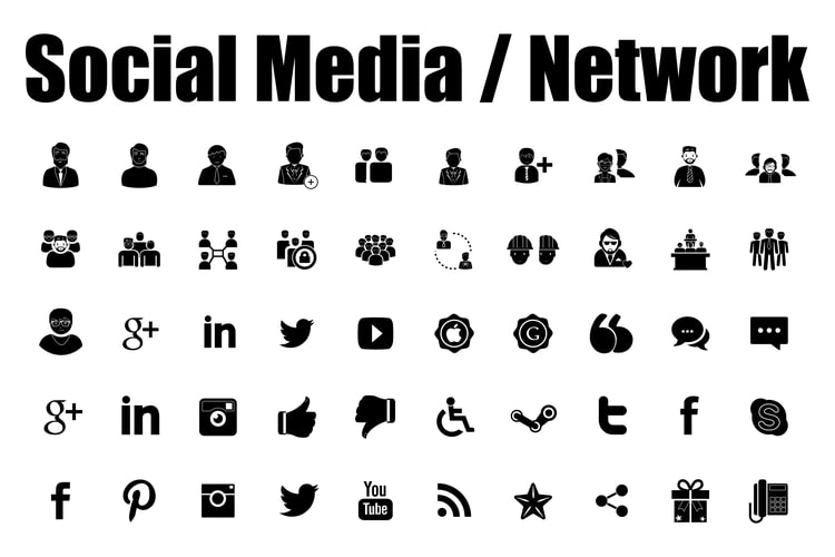 Social media networking icons.