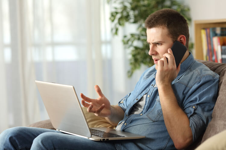 anxieties into accomplishments angry man on phone